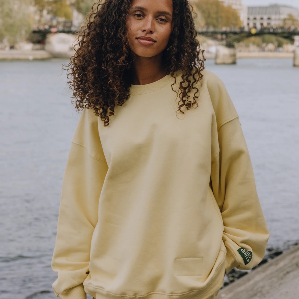 Daily Drills Cream Crew Neck Sweater and Shorts